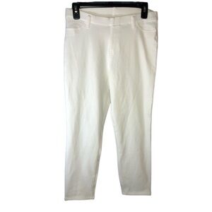 “No Boundaries” White Stretch Jeggings Leggings (Size M 8-10)